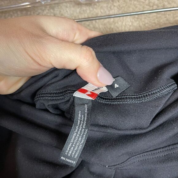 American Giant Crop Power Leggings Womens Size 4 Black Performance Side Pocket - Picture 9 of 11